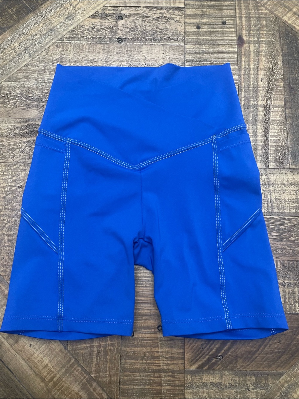 WILO The Label High-Rise Contour Seam Biker Shorts – Cobalt Royal Blue